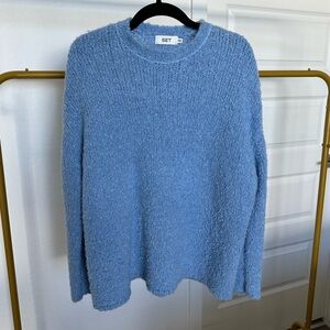 SET ACTIVE Boucle Blue Oversized Sweater